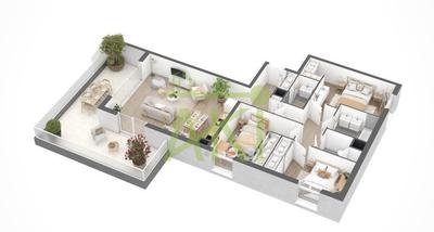 Appartement - 90 m² - 4 pièces