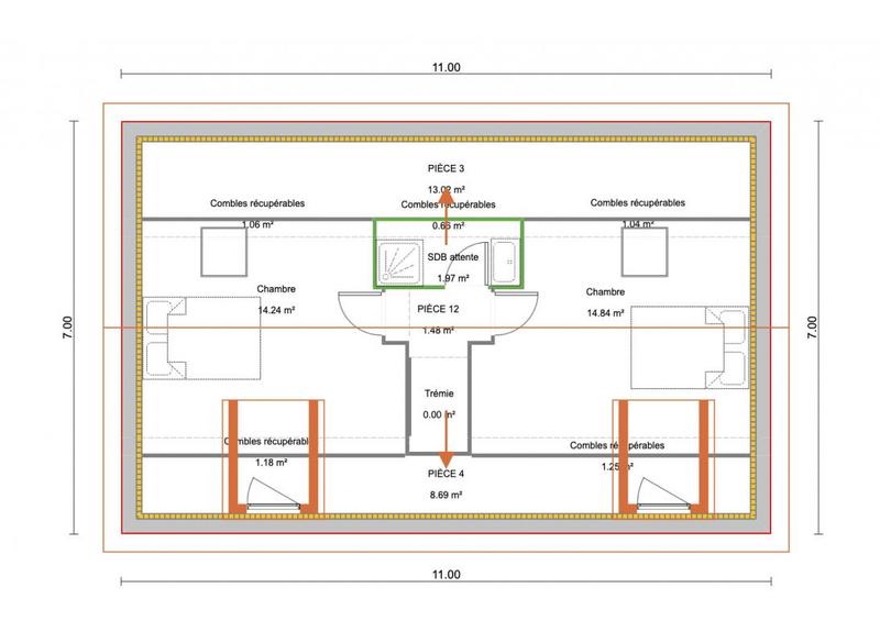Maison - 93 m² - 4 pièces