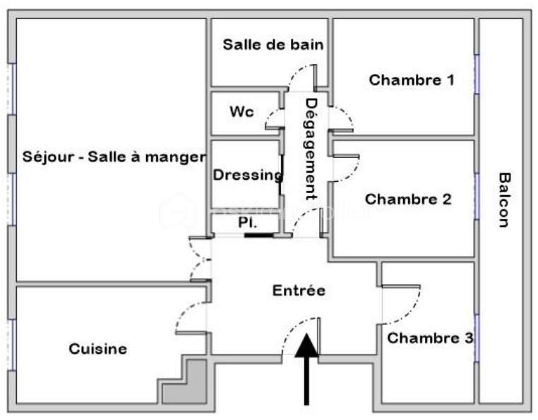 Appartement - 86 m² - 4 pièces