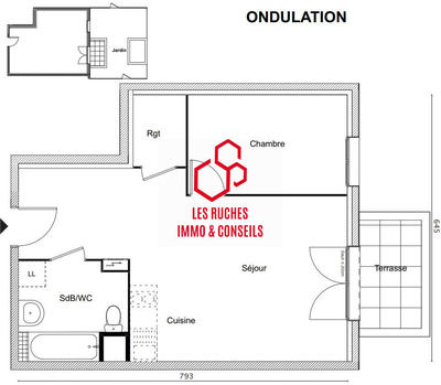 Appartement - 45 m² - 2 pièces