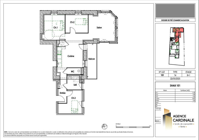 Appartement - 77 m² - 4 pièces