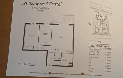 Appartement - 63 m² - 3 pièces