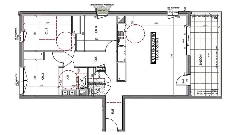 Appartement - 83 m² - 4 pièces