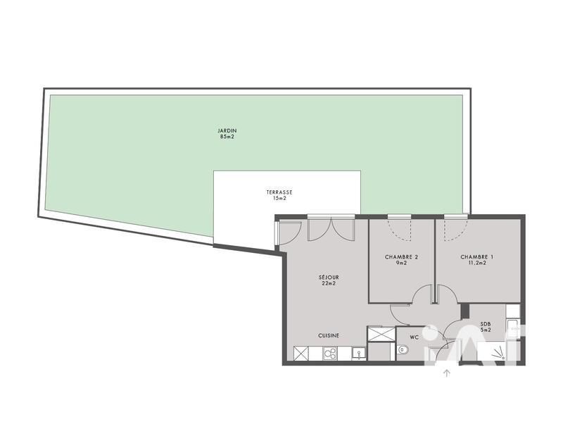 Appartement - 53 m² - 3 pièces