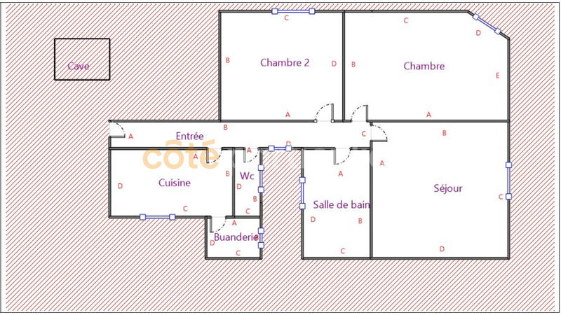 Appartement - 74 m² - 3 pièces