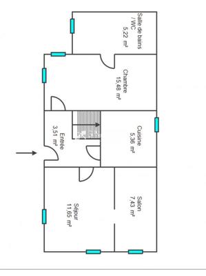 Maison - 48 m² - 2 pièces