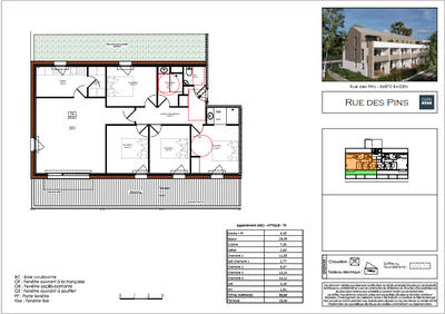 Appartement - 98 m² - 4 pièces