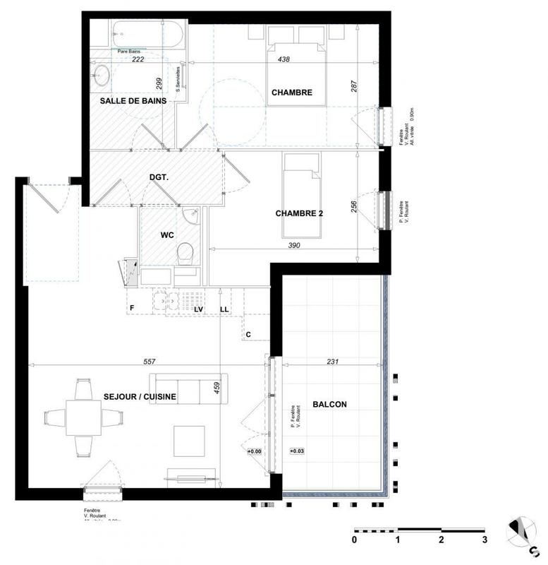 Appartement - 66 m² - 3 pièces