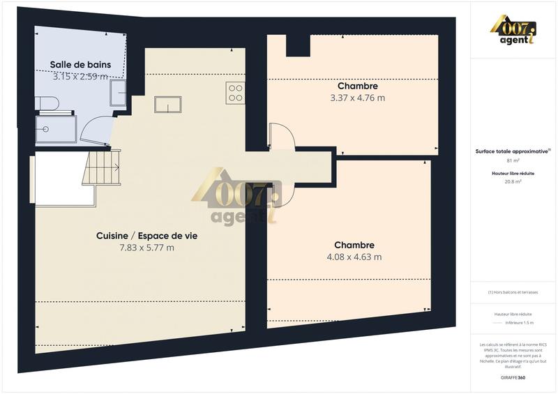 Appartement - 51 m² - 3 pièces