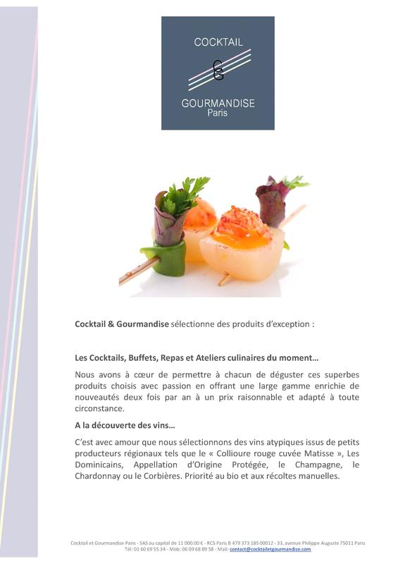 Cocktail et Gourmandise