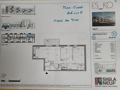 Appartement - 65 m² - 3 pièces