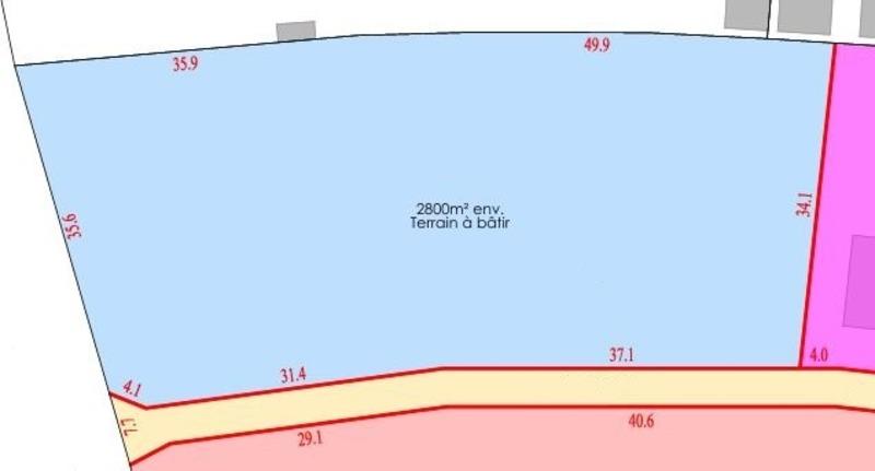 Terrain constructible - 2 800 m²