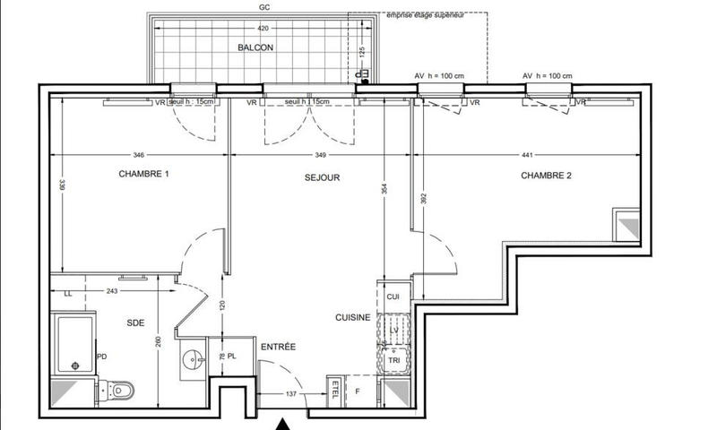 Appartement - 62 m² - 3 pièces