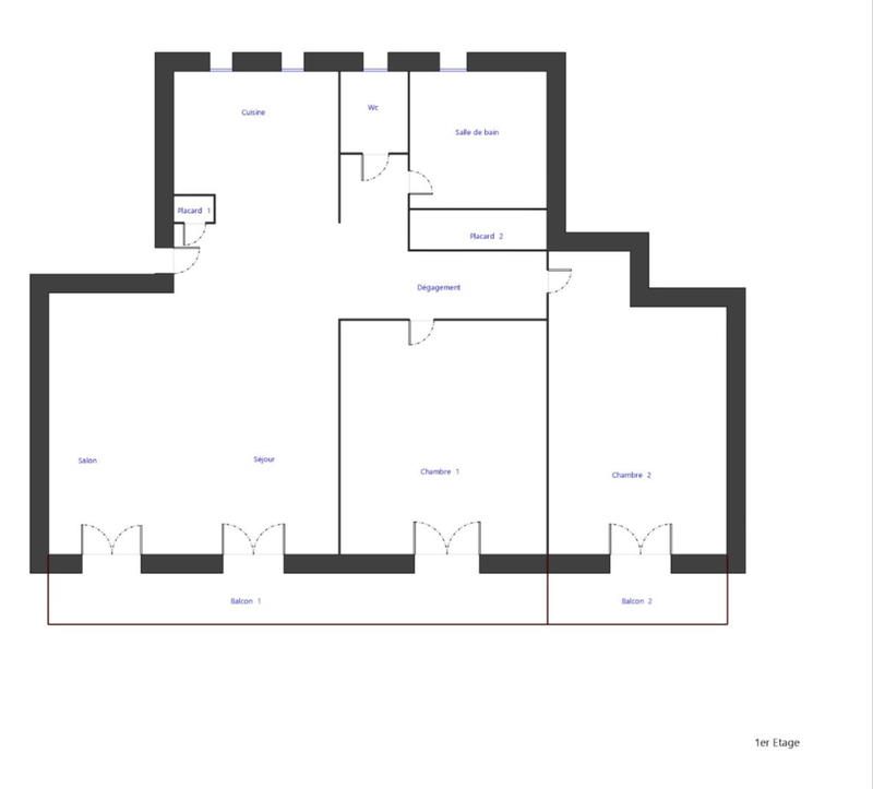 Appartement - 62 m² - 3 pièces