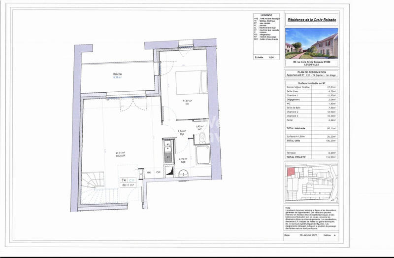 Appartement - 80 m² - 4 pièces