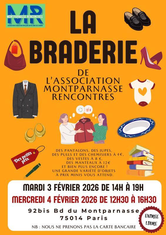 Braderie de l'association montparnasse rencontres