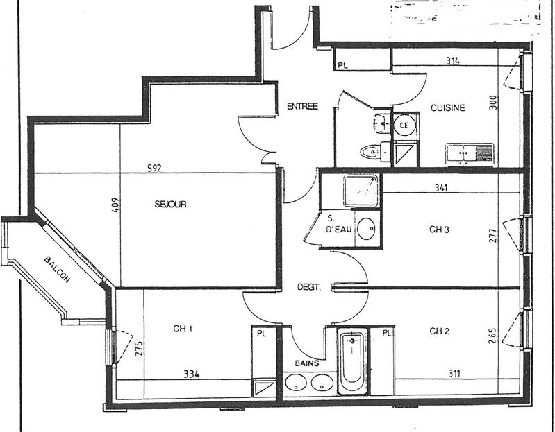 Appartement - 85 m² - 4 pièces