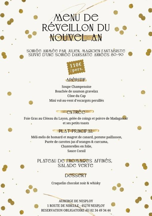 Soirée réveillon du nouvel an