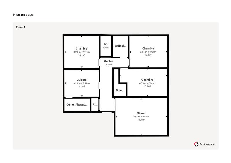 Appartement - 72 m² - 4 pièces