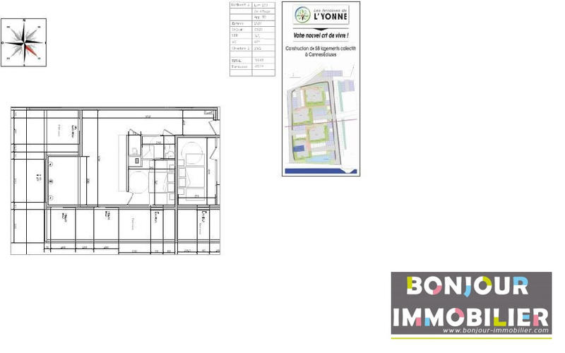 Appartement - 54 m² - 2 pièces