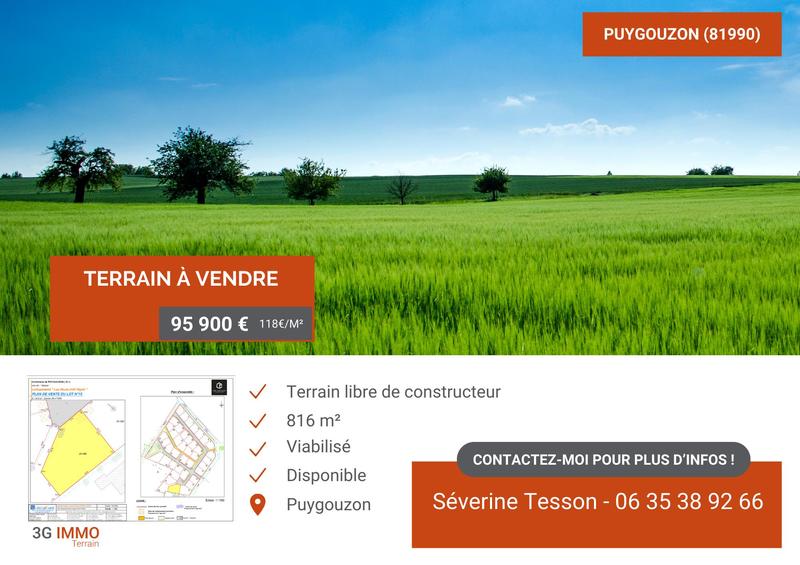 Terrain constructible - 816 m²