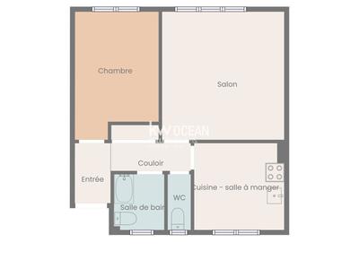 Appartement - 43 m² - 2 pièces