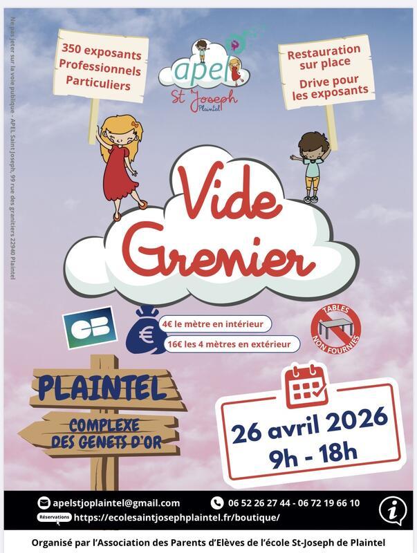 19ème vide grenier de l'école saint joseph