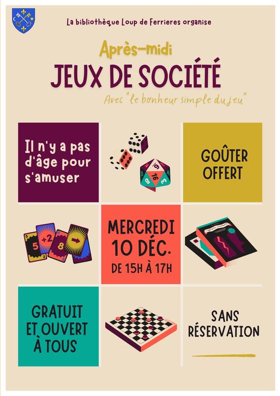 Après-midi jeux de société