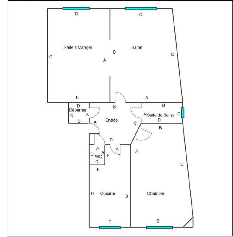 Appartement - 54 m² - 3 pièces