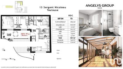 Appartement - 52 m² - 3 pièces