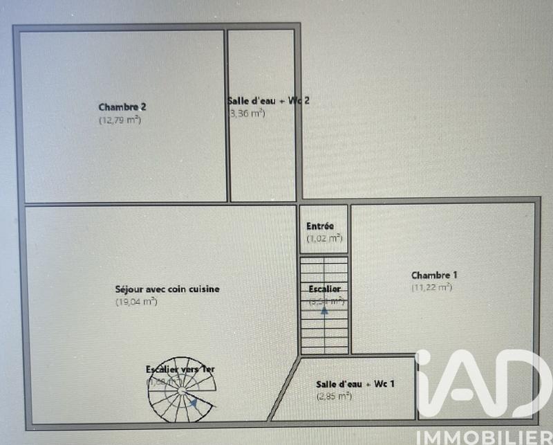 Appartement - 52 m² - 3 pièces