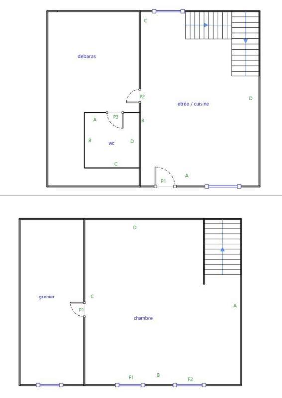 Maison en pierre - 100 m² - 3 pièces