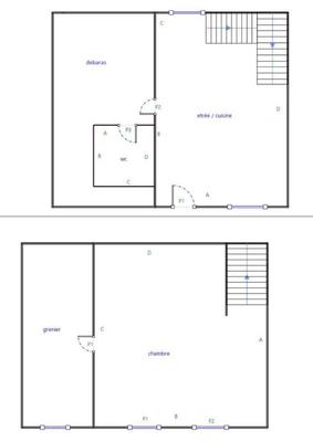 Maison en pierre - 100 m² - 3 pièces