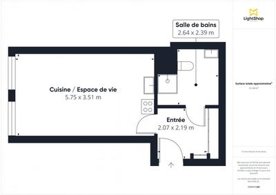 Studio - 31 m² - 1 pièce