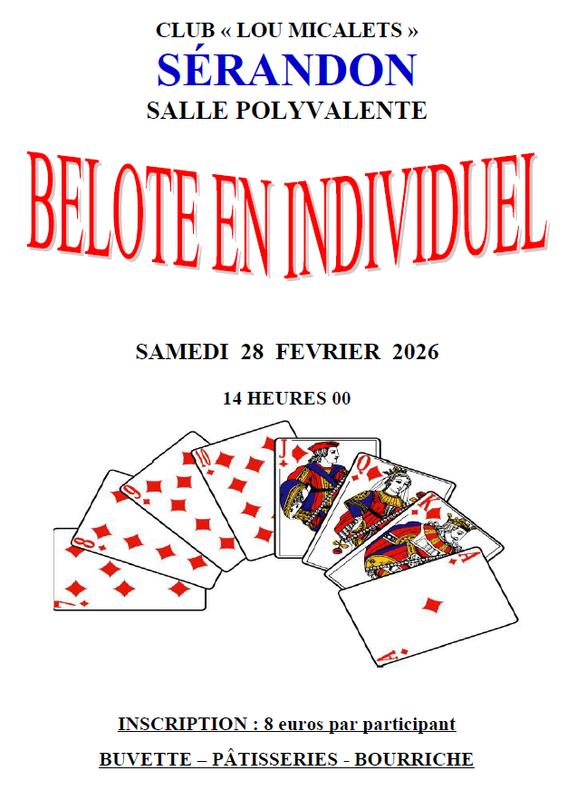 Concours de belote en individuel