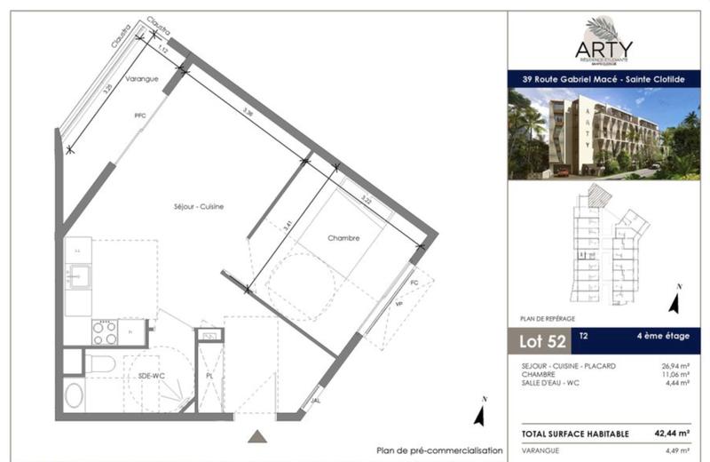Appartement - 42 m² - 2 pièces