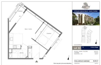 Appartement - 42 m² - 2 pièces