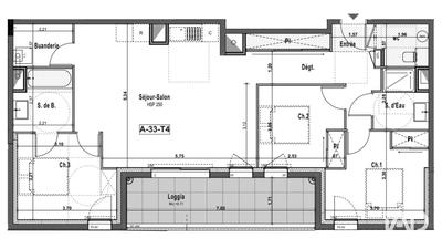 Appartement - 91 m² - 4 pièces