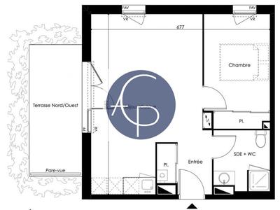 Appartement - 44 m² - 2 pièces