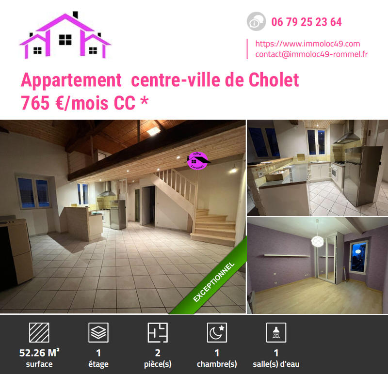 Appartement - 52 m² - 2 pièces