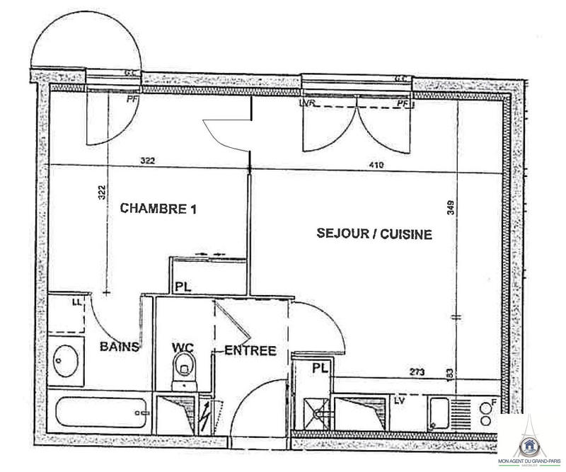 Appartement - 39 m² - 2 pièces