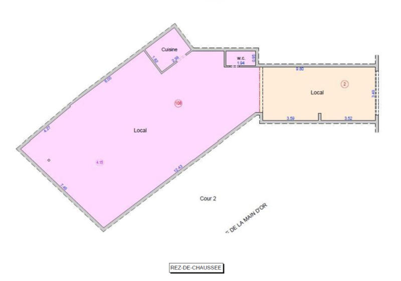 Bureau - 128 m² - 2 pièces