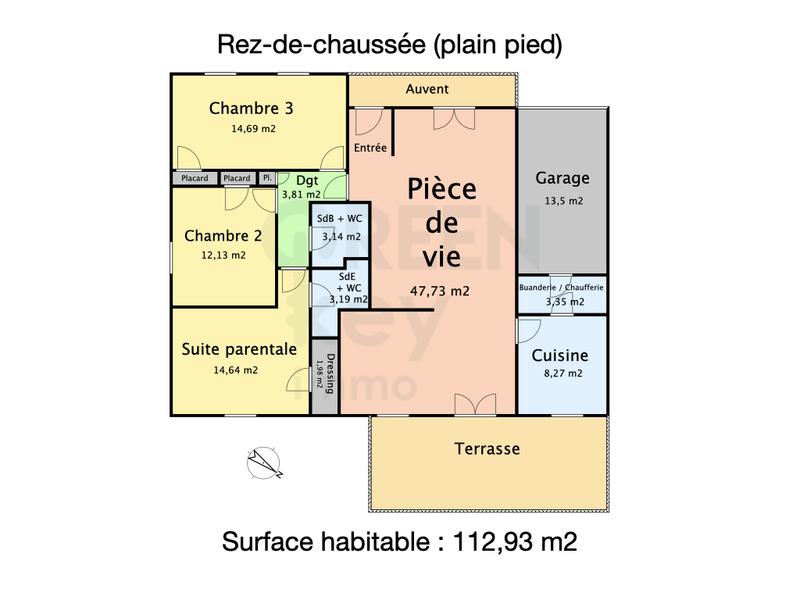 Maison - 113 m² - 5 pièces