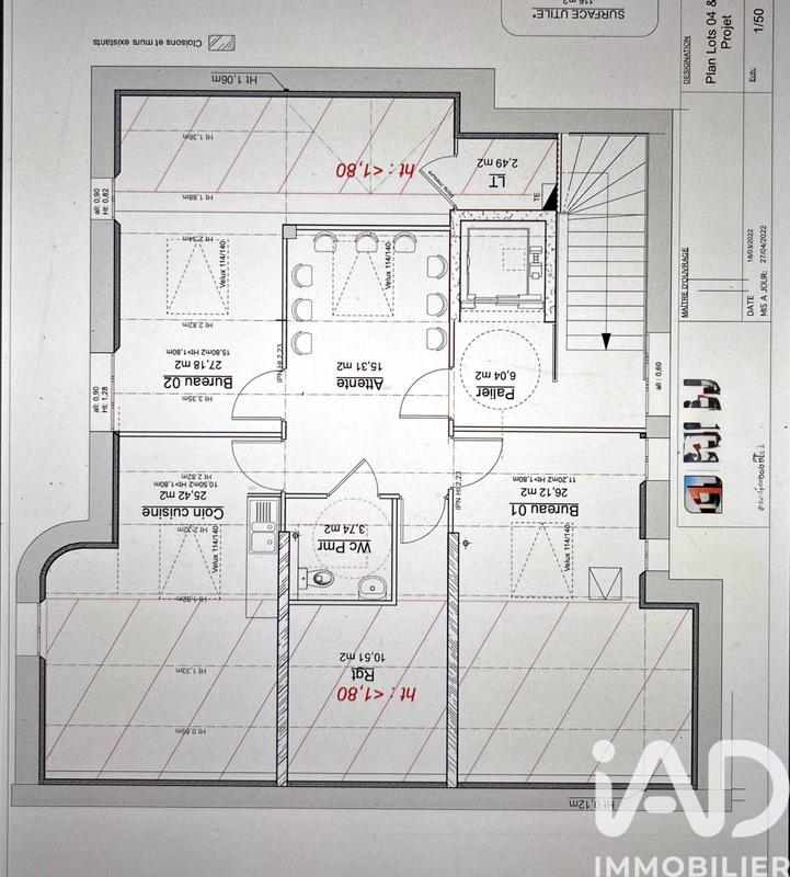 Appartement - 61 m² - 3 pièces
