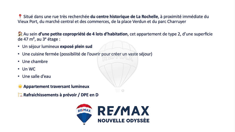 Appartement - 47 m² - 2 pièces