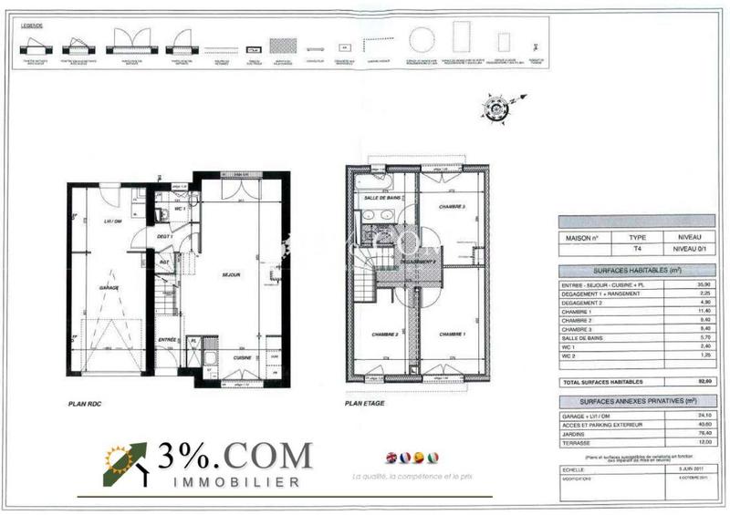 Maison - 86 m² - 4 pièces