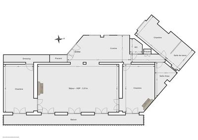 Appartement - 120 m² - 5 pièces
