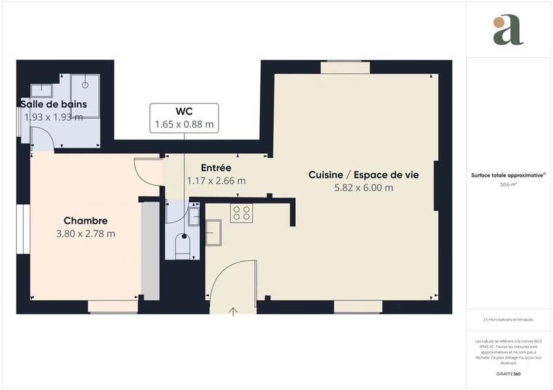 Appartement - 53 m² - 3 pièces