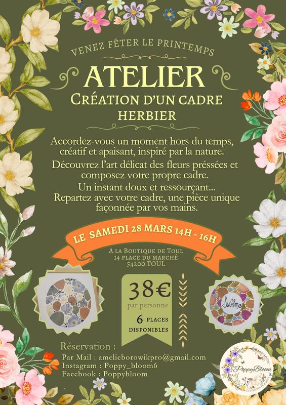 Atelier - Création d'un cadre herbier