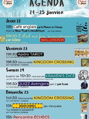 Café anglais, apéro tarot et quizz Avengers à l'Ecume des jeux